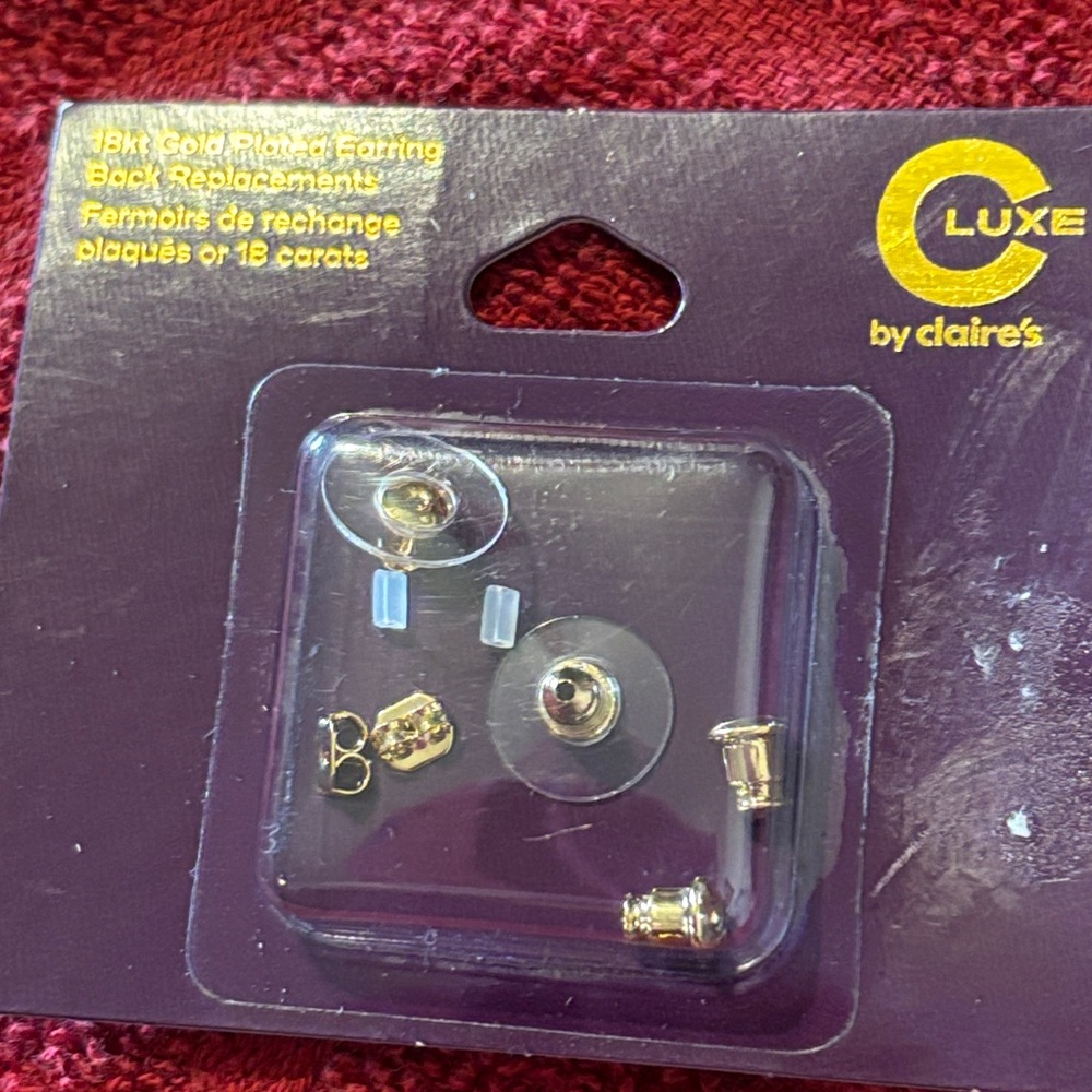 CLuxe‎ Earrings 18kt Gold Plated Earring Replacement Backs Claire’s